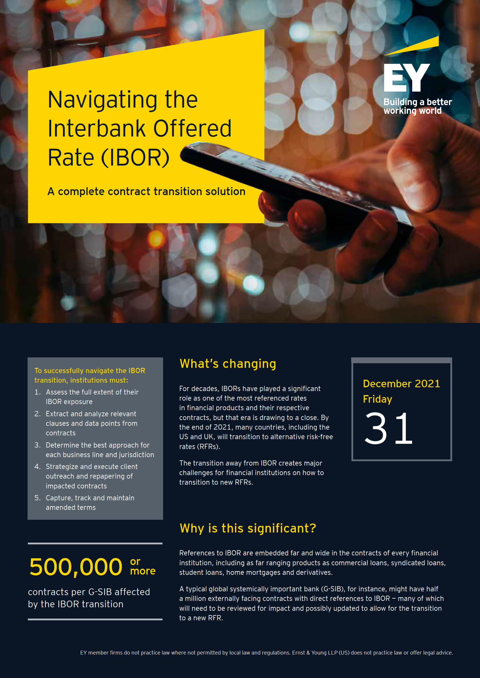 Navigating the Interbank Offered Rate (IBOR) – A complete contract transition solution, 31 December 2021