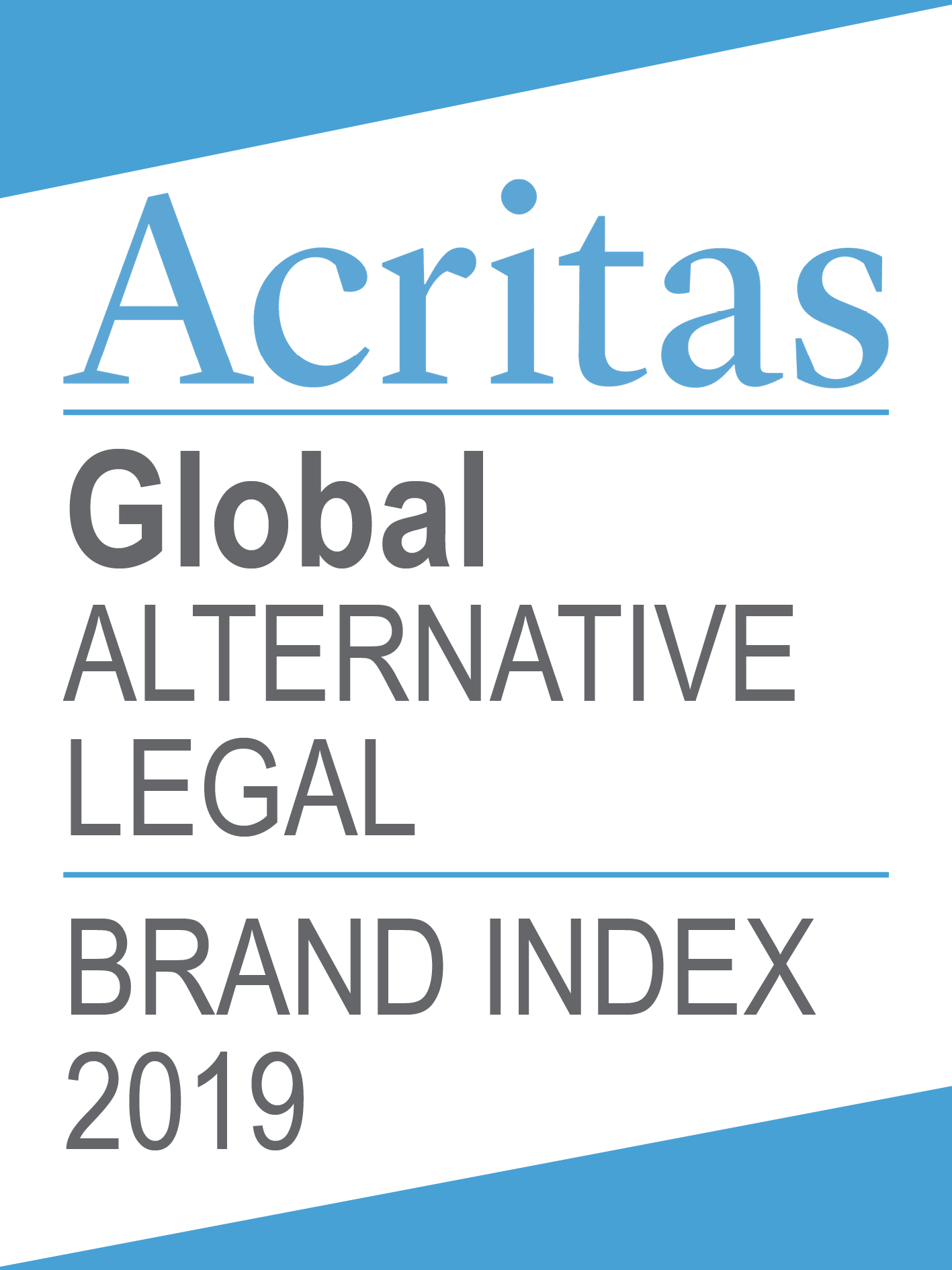 EY Law named No.1 brand in the Acritas Annual Global Alternative Legal Services Provider brand index, 2019