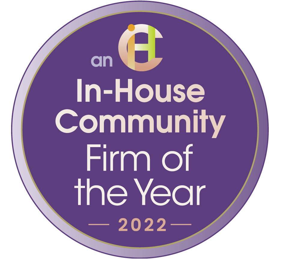 "Firm of the Year" in Corporate and M&A by In-House Community, 2022
