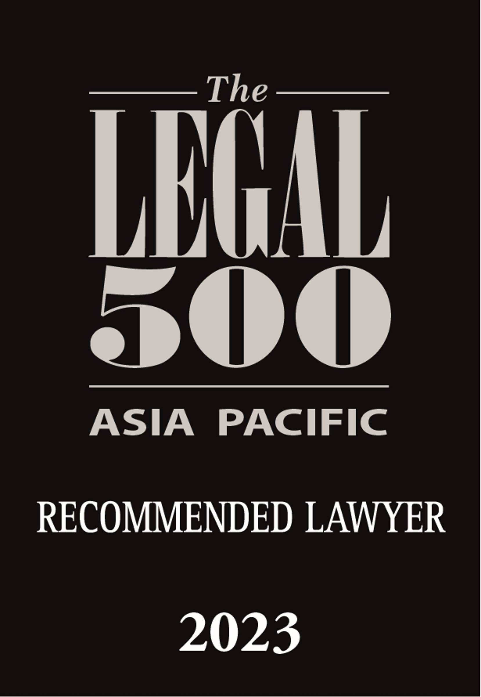 2023年《亚太法律500强》推荐律师：企业（包括并购）